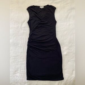 Velvet by Graham & Spencer Women Size  M Black Wrap Dress Sleeveless Bodycon